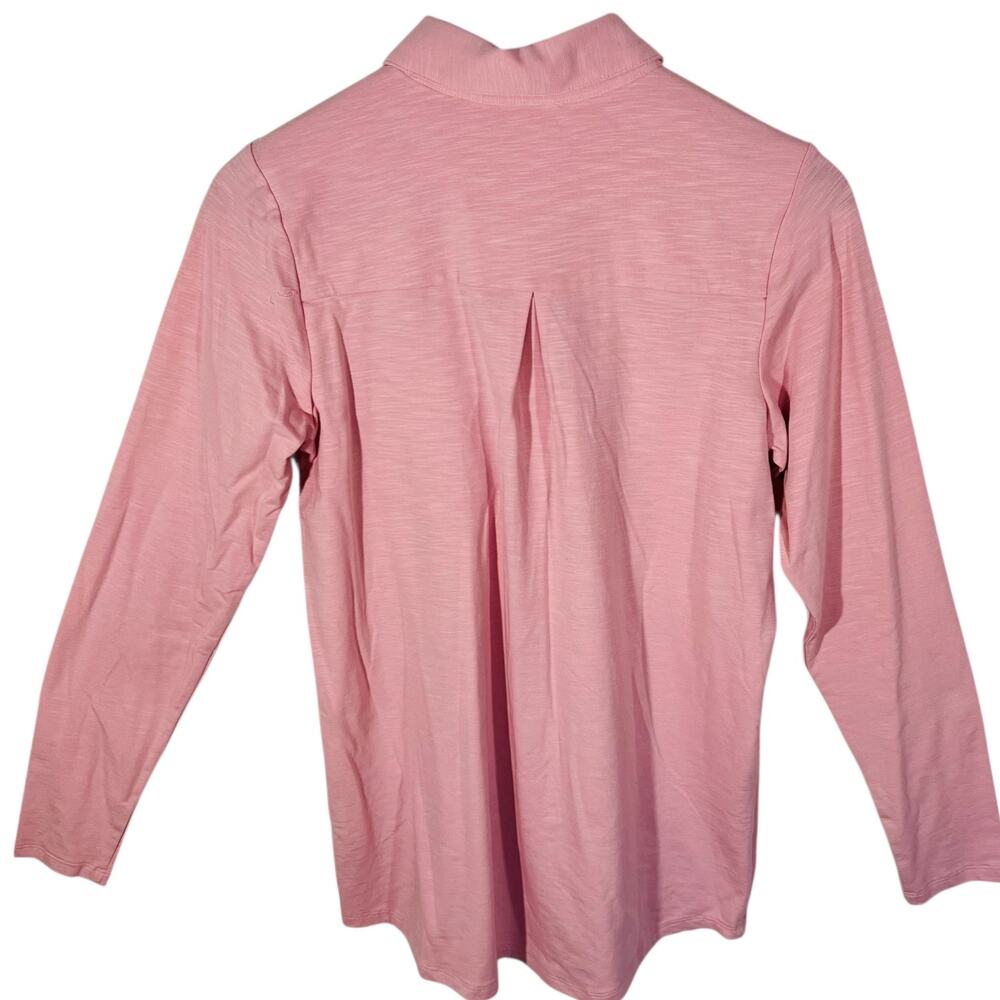 Belle by Kim Gravel Shirt XXS Mauve Slub Knit Button Front Long Sleeve Casual - Picture 3 of 12